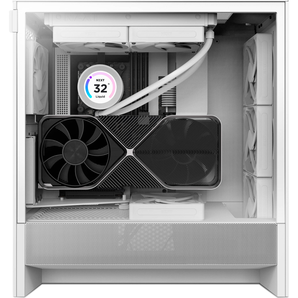 Корпус NZXT H5 Flow Compact All White (CC-H52FW-01) - зображення 7