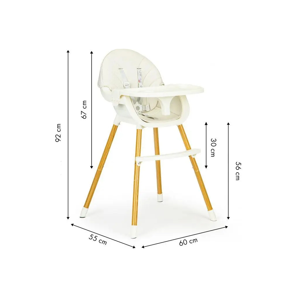Стілець для годування Ecotoys 2 в 1 SMART Beige (HA-004 BEIGE) - зображення 7