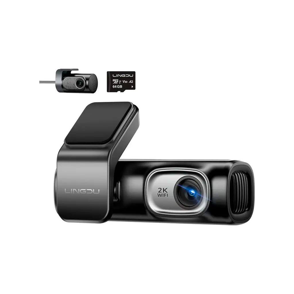 Відеореєстратор LINGDU Dash Cam D200 + Micro SD 64GB - зображення 1
