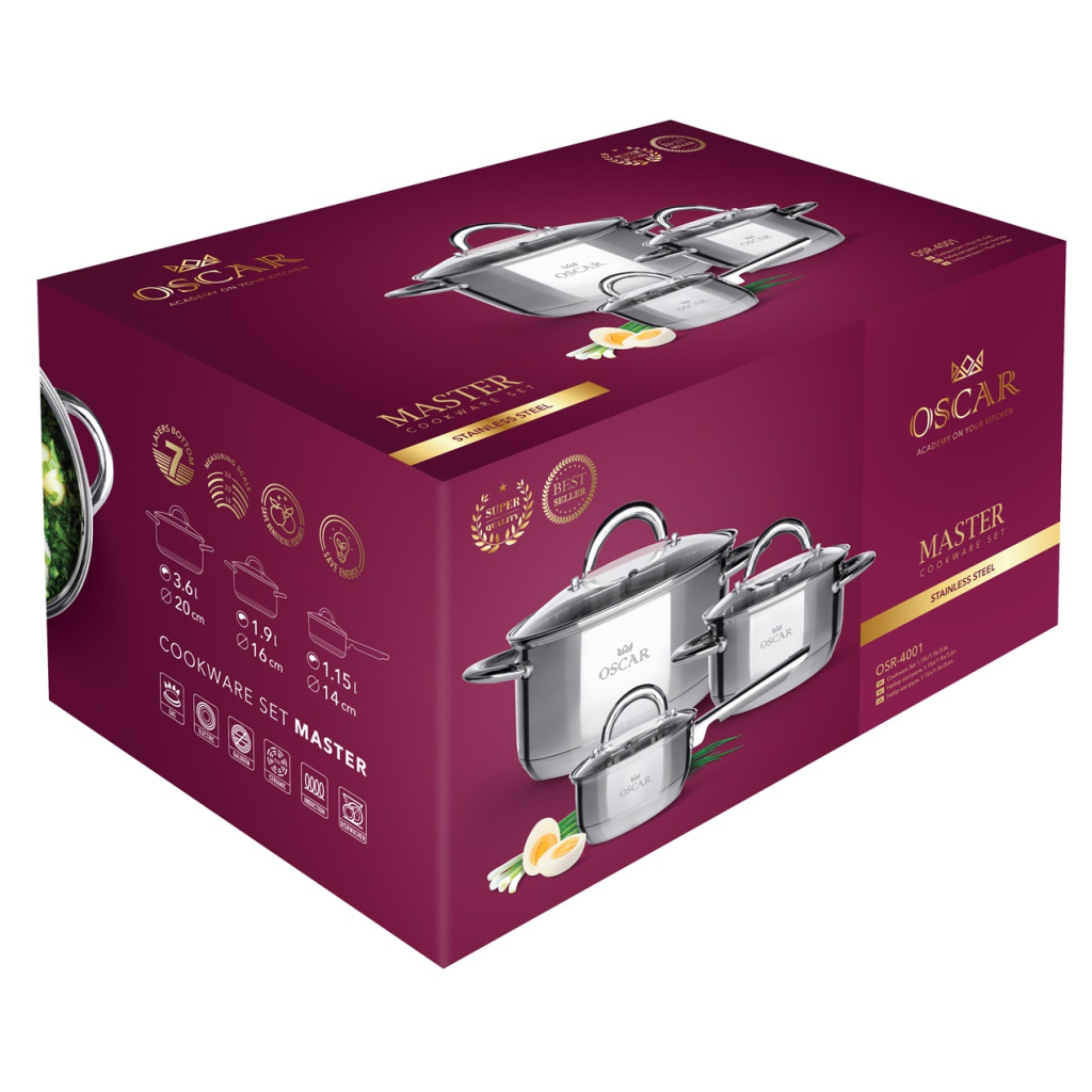 Набір посуду Oscar Master 6 предметів (OSR-4001/n) - зображення 10