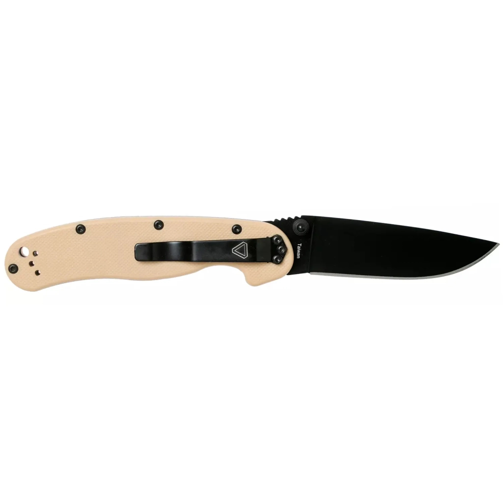 Ніж Ontario Knife RAT II D2 Desert Tan, Black Blade (ON8830DT) - зображення 2