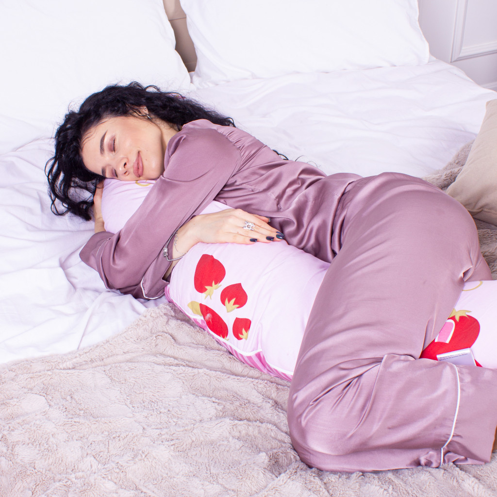 Подушка MirSon для вагітних та годування №8306 Print Line 17-0078 Kristina Бязь 30х170х20 см (2200006200314) - зображення 5