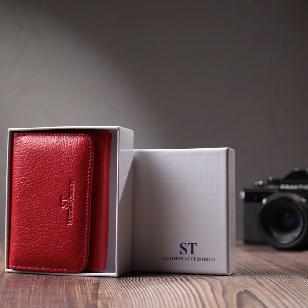 Портмоне ST Leather З натуральної шкіри Червоне (22727) - изображение 12