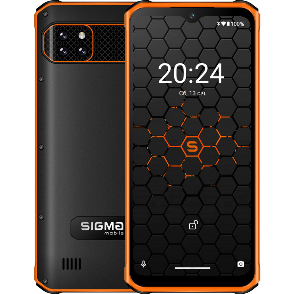 Мобільний телефон Sigma X-treme PQ56 Black Orange (4827798338025) - зображення 1