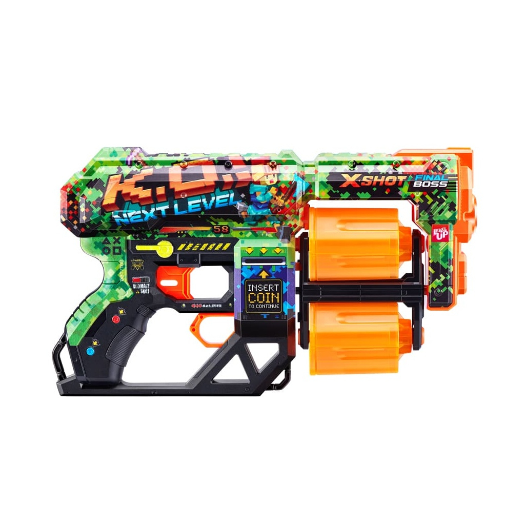 Іграшкова зброя Zuru X-Shot Швидкострільний бластер Skins Dread К.О. (12 патронів) (36517B) - зображення 2