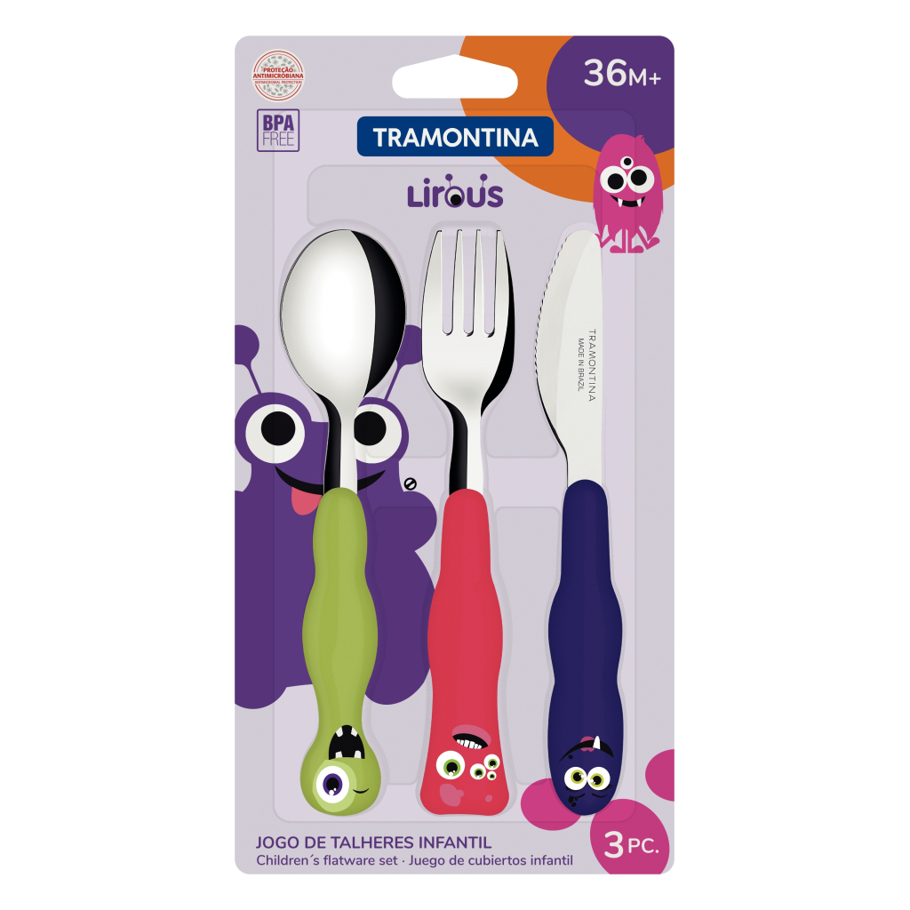 Набір столових приборів Tramontina Baby Lirous 3 предмети (23797/910) - зображення 2