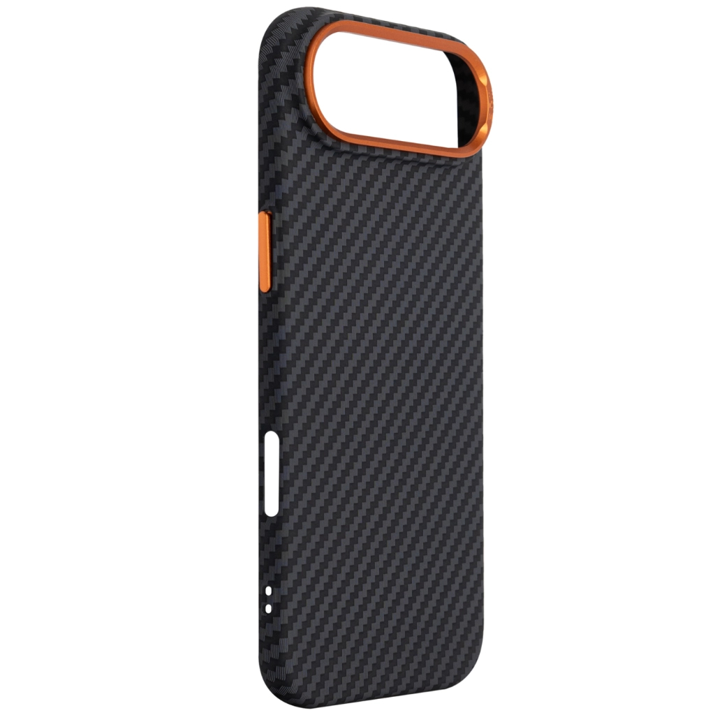 Чохол до мобільного телефона Armorstandart LikeCarbon2 SE MagCase Apple iPhone 17 Air Black Orange (ARM89155) - зображення 3