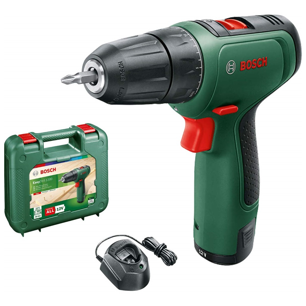 Шуруповерт Bosch EasyDrill 1200, 12В, 1х1.5Ач, ЗП, кейс (0.603.9D3.006) - зображення 6