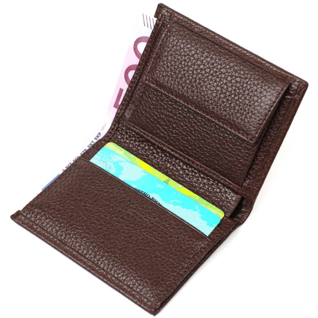 Гаманець Bond Accessories З натуральної шкіри Коричневий (21993) - зображення 5