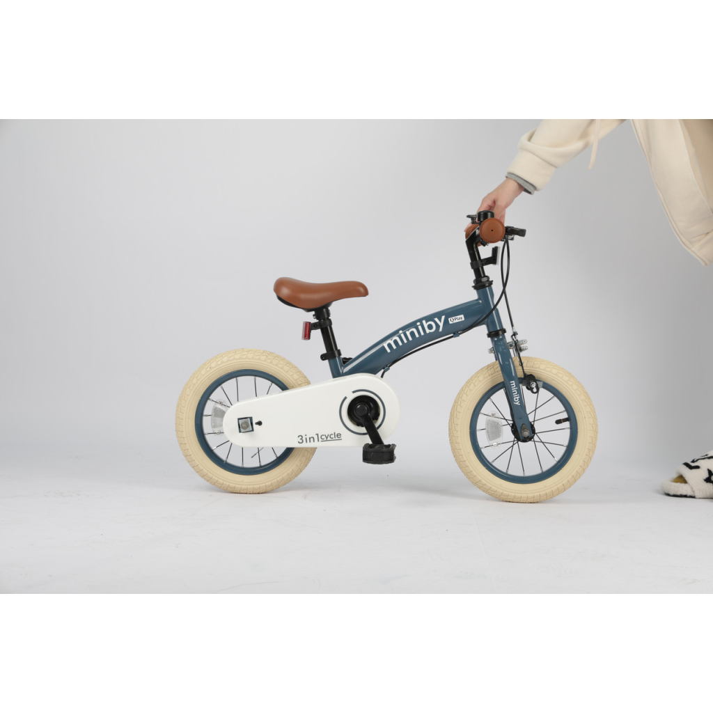 Дитячий велосипед QPlay Miniby 3 в1, біговел 12", Grey-Blue (CB02MiniBy12Grey-Blue) - зображення 6