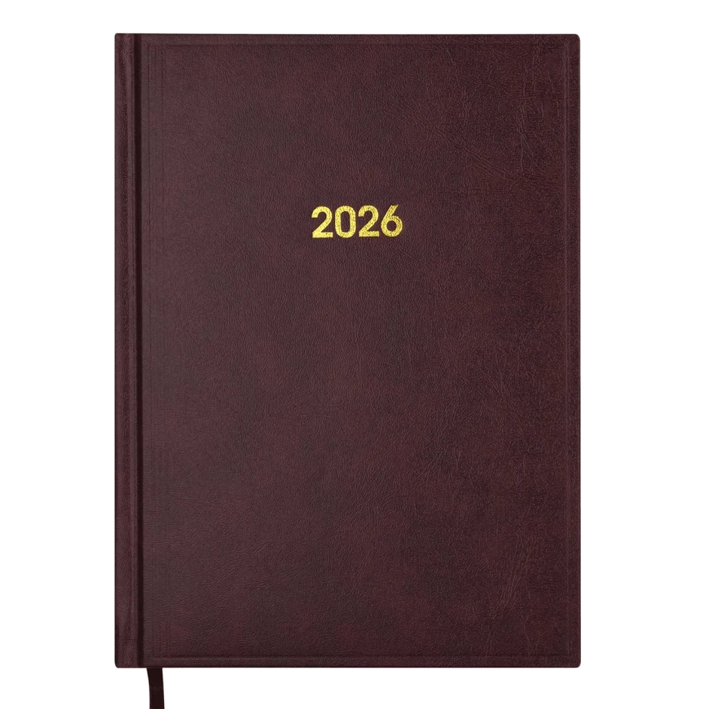 Тижневик Buromax датований 2026 BASE (Miradur) A5 бордовий (BM.2108-13) - зображення 1