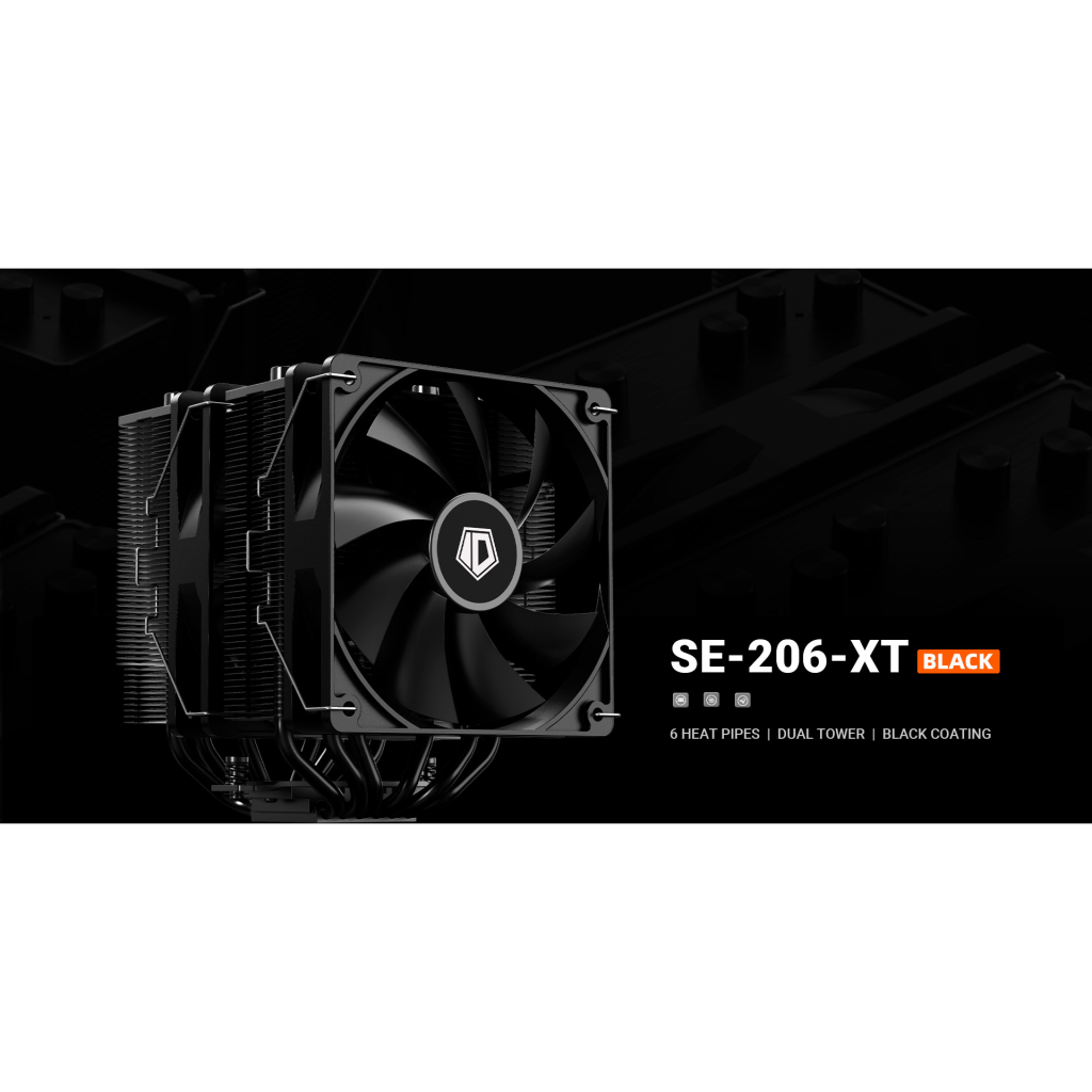 Кулер до процесора ID-Cooling SE-206-XT Full Black - зображення 9