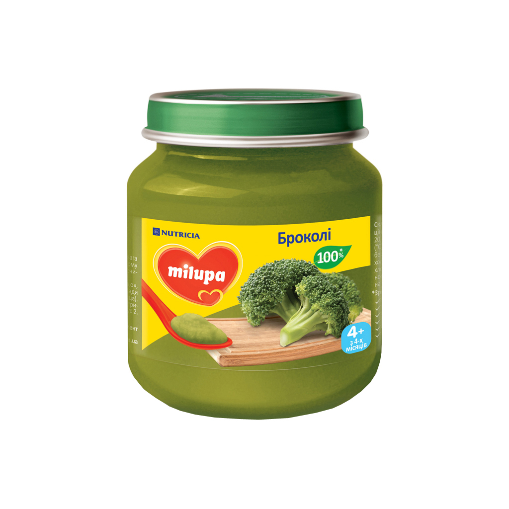 Дитяче пюре Milupa Броколі з 4 місяців 125 г (5900852030239) - зображення 1