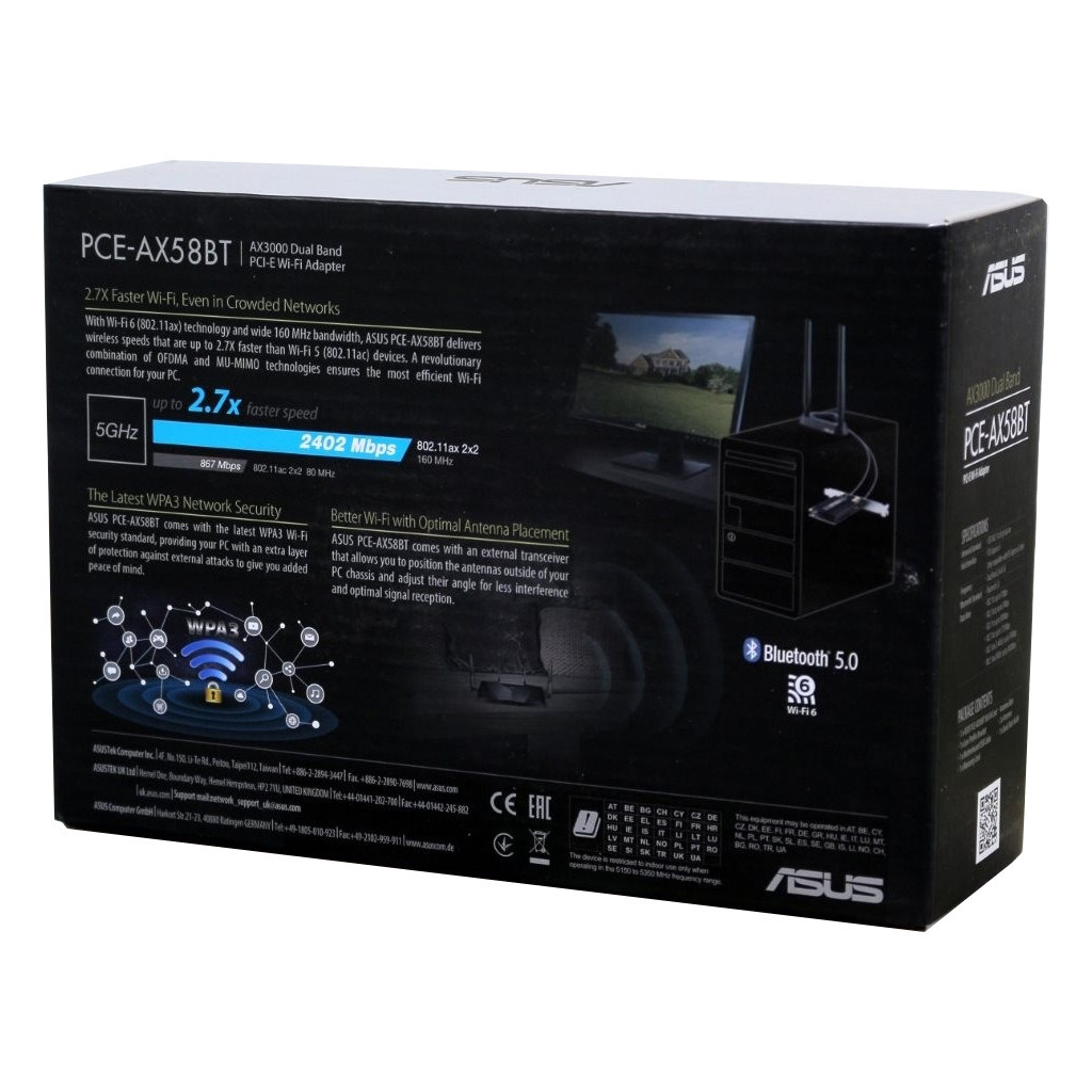 Мережева карта Wi-Fi ASUS PCE-AX58BT - зображення 6