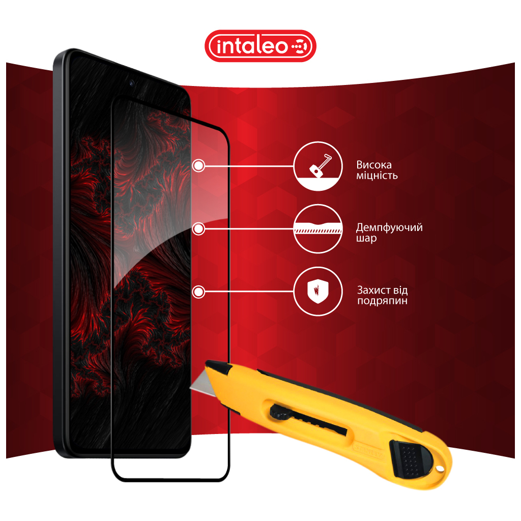 Скло захисне Intaleo Full Glue Xiaomi Redmi Note 14 4G Black (1283126599453) - зображення 5