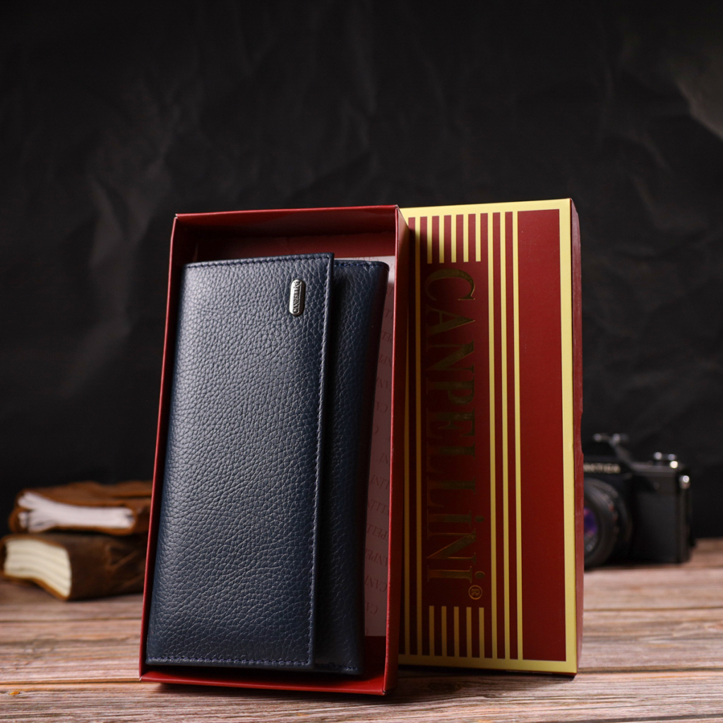 Портмоне Canpellini З натуральної шкіри Синє (21849) - зображення 10