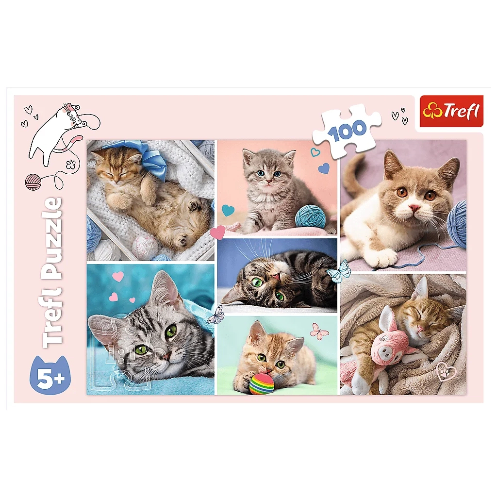 Пазл Trefl У котячому світі 100 елементів (5900511164206) - зображення 3