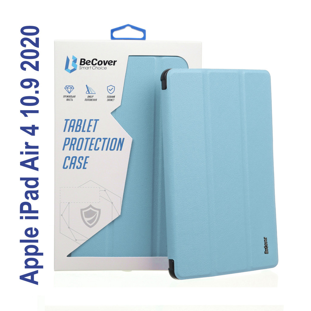 Чохол до планшета BeCover Tri Fold Hard TPU Apple iPad Air 4 10.9 2020/2022 Light Blue (706752) (706752) - зображення 1