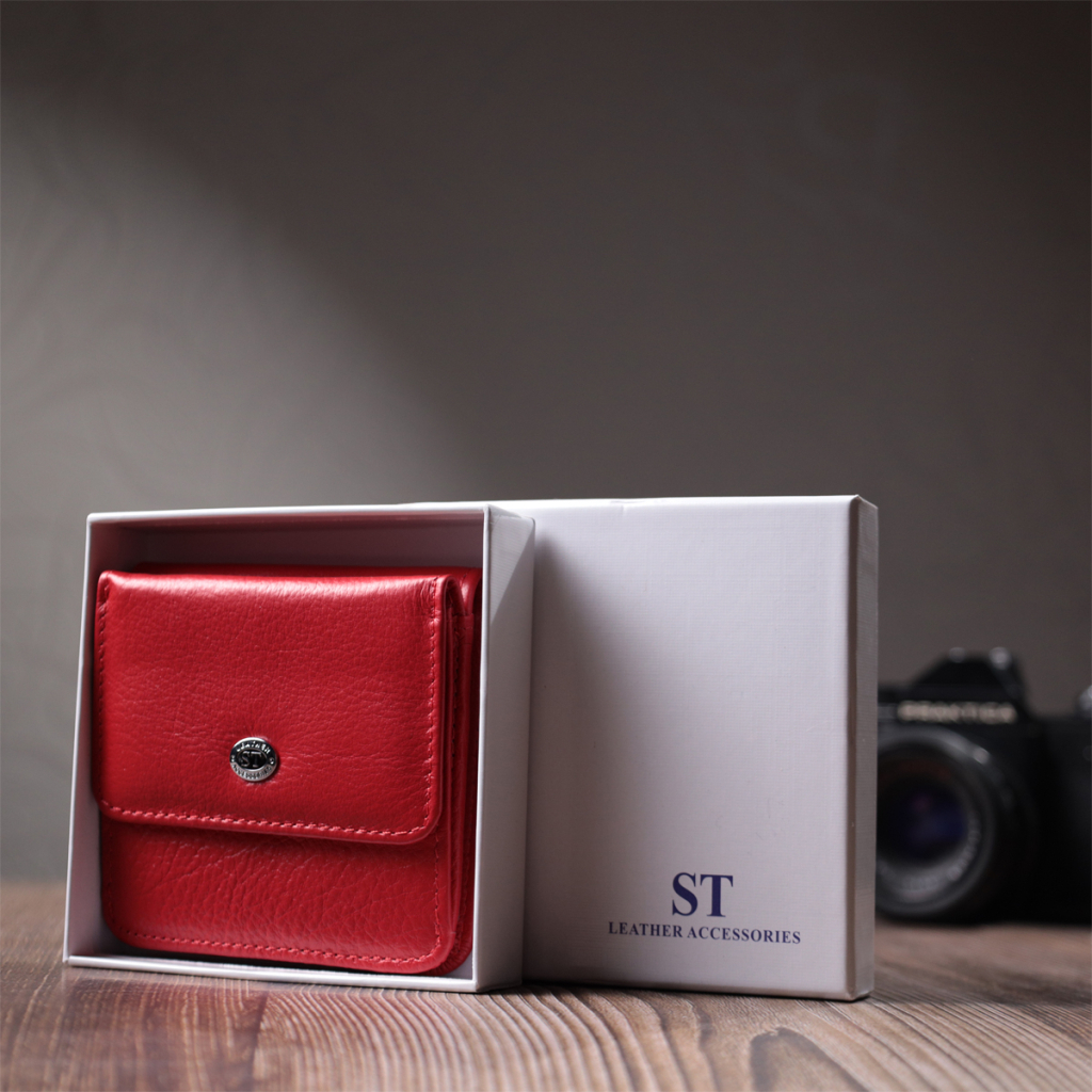 Гаманець ST Leather З натуральної шкіри Червоний (22689) - изображение 12