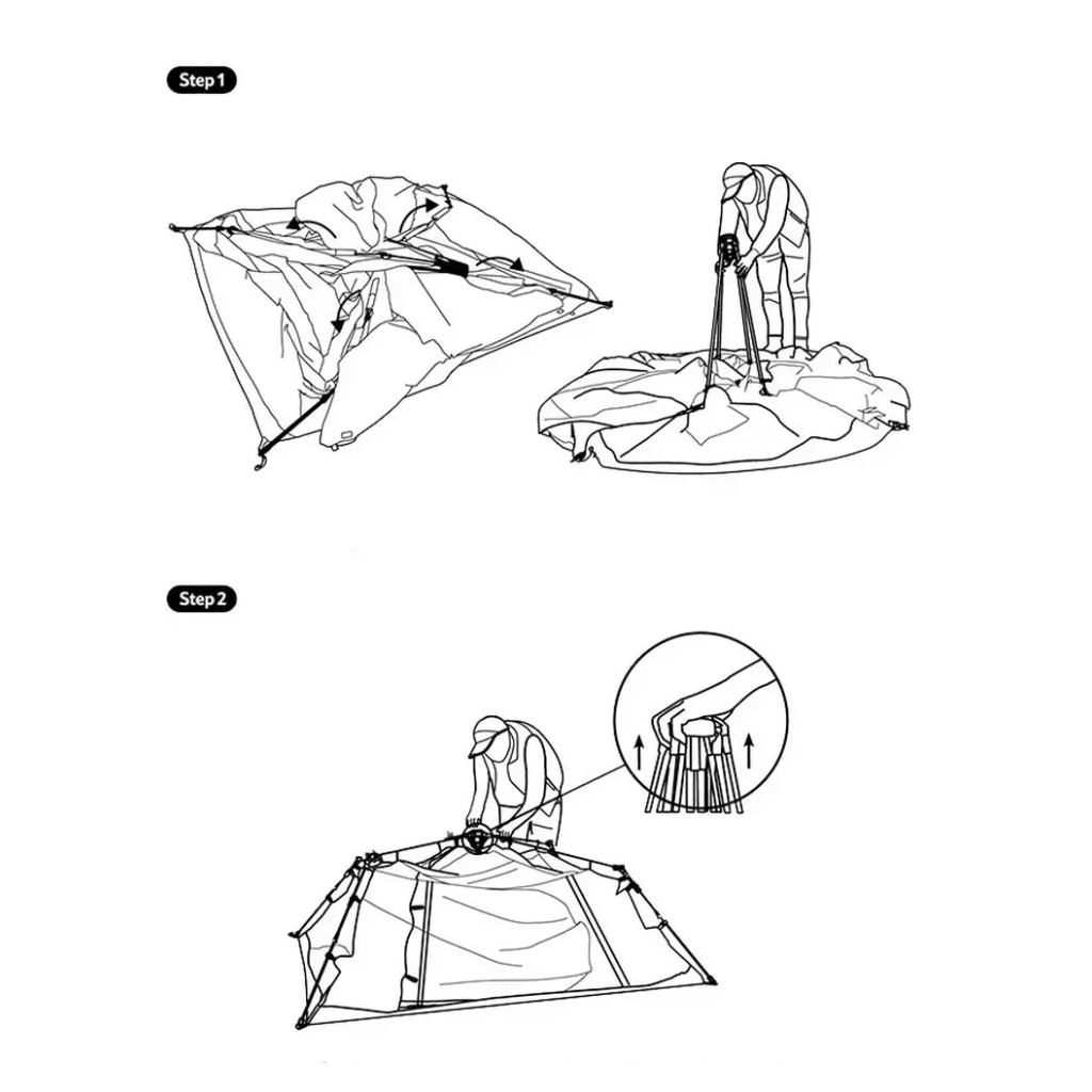 Тент Naturehike CNK2450WS021, бежевий (6976023922664) - зображення 3