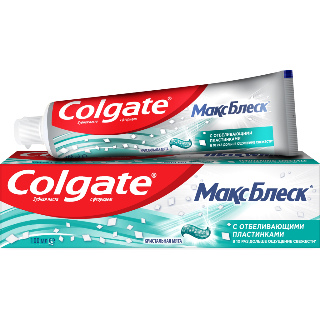 Зубна паста Colgate Макс Блиск Кришталева м'ята 100 мл (6920354805851) - зображення 1