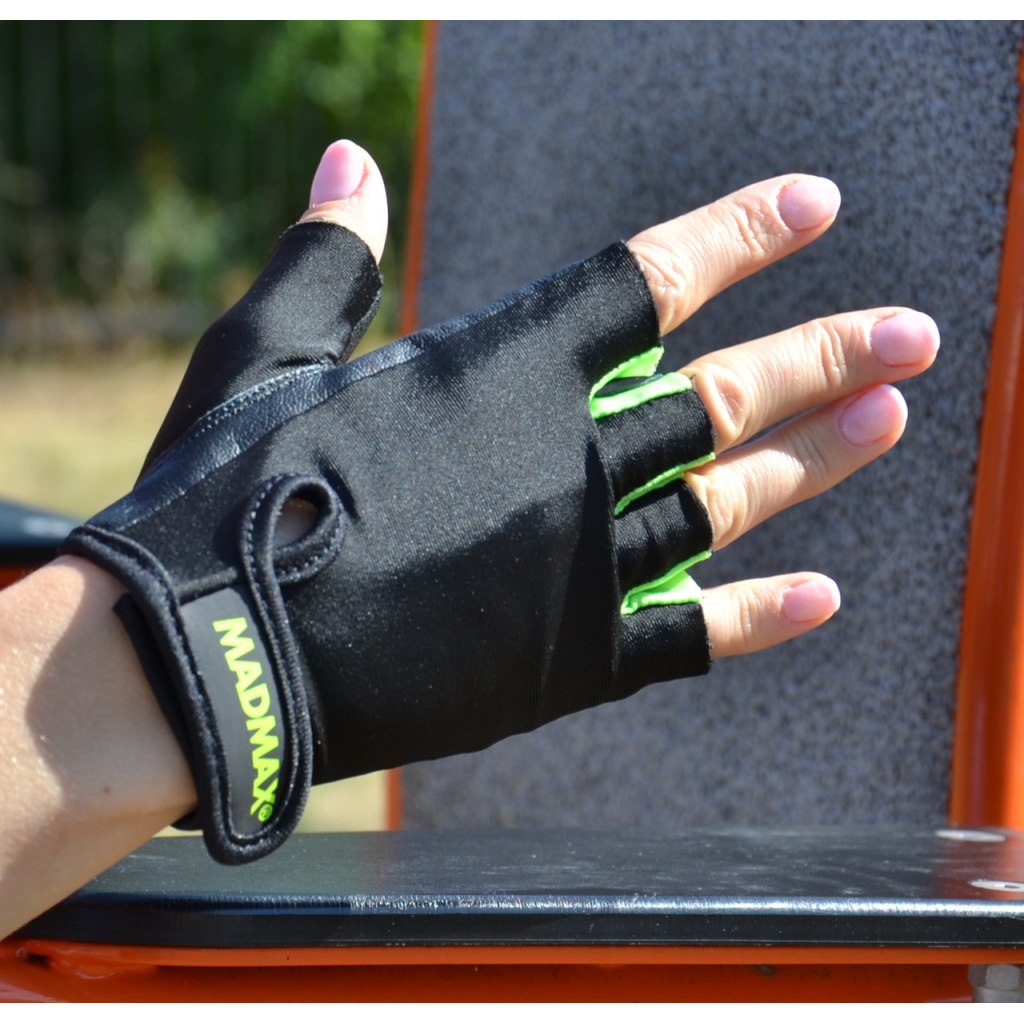 Рукавички для фітнесу MadMax MFG-251 Rainbow Green XS (MFG-251-Green_XS) - зображення 2