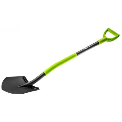 Лопата Verto металлическая ручка, с держателем (15G010) - зображення 1