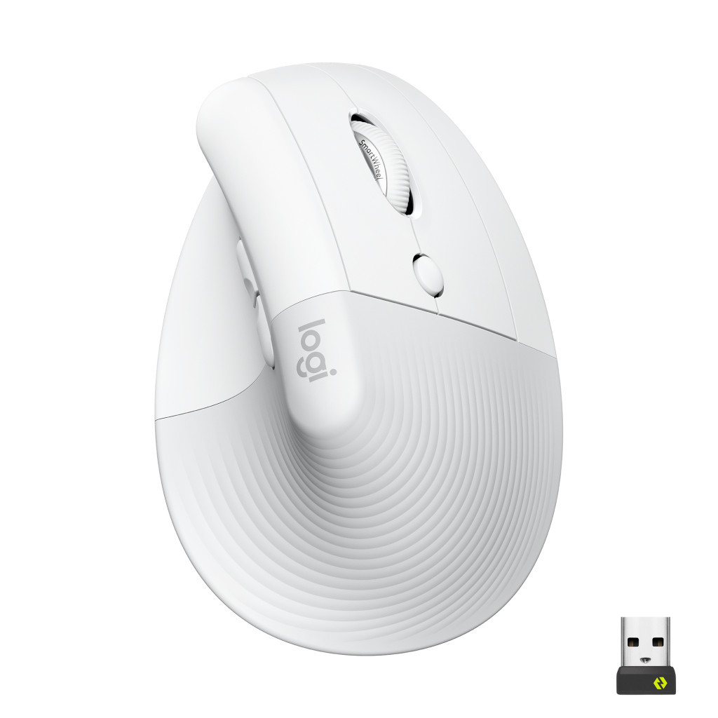 Мишка Logitech Lift Vertical Ergonomic Wireless/Bluetooth White (910-006475) - зображення 1