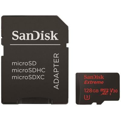 Карта пам'яті SanDisk 128GB microSDXC class 10 UHS-I 4K Extreme Action (SDSQXVF-128G-GN6MA) - зображення 1
