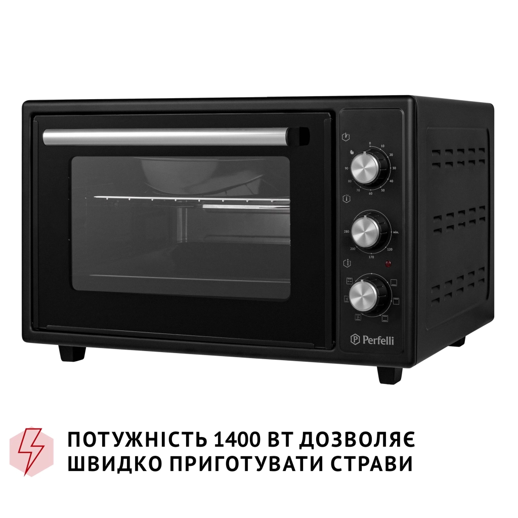 Електропіч Perfelli SIERRA 37 BLACK - зображення 5