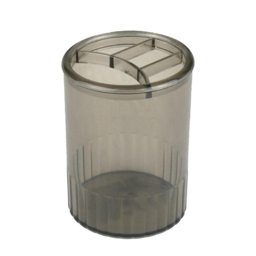 Підставка для ручок Delta by Axent Stationery glass-stand, 4 compartments, charcoal-grey (D4009-28) - зображення 1