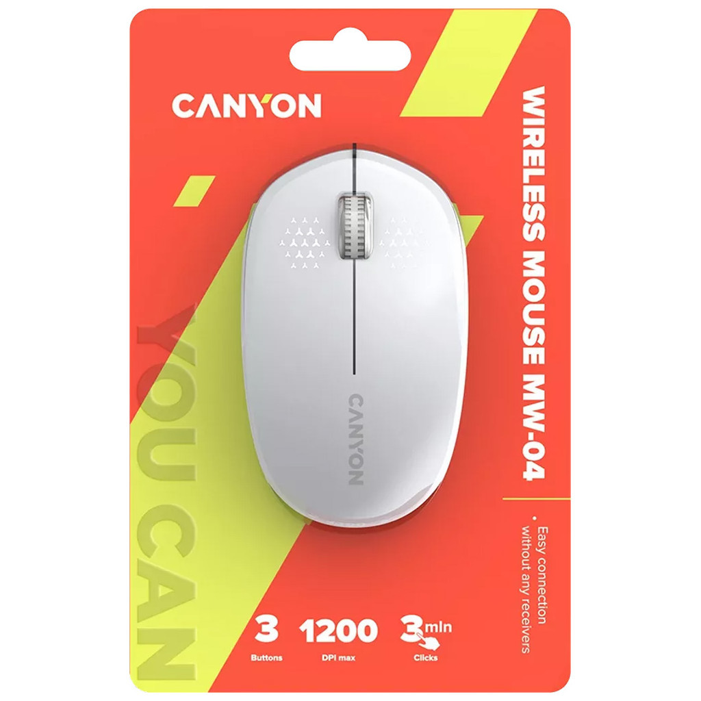 Мишка Canyon MW-04 Bluetooth White (CNS-CMSW04W) - зображення 6