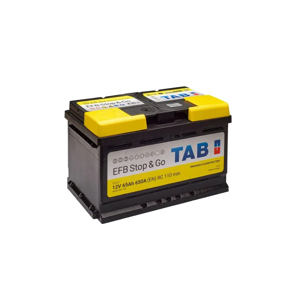Акумулятор автомобільний TAB 65 Ah/12V EFB Stop GO (212 860) - зображення 2