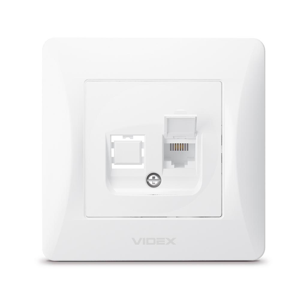 Телефонна розетка Videx BINERA CAT3 (VF-BNSK1TF3-W) - изображение 1