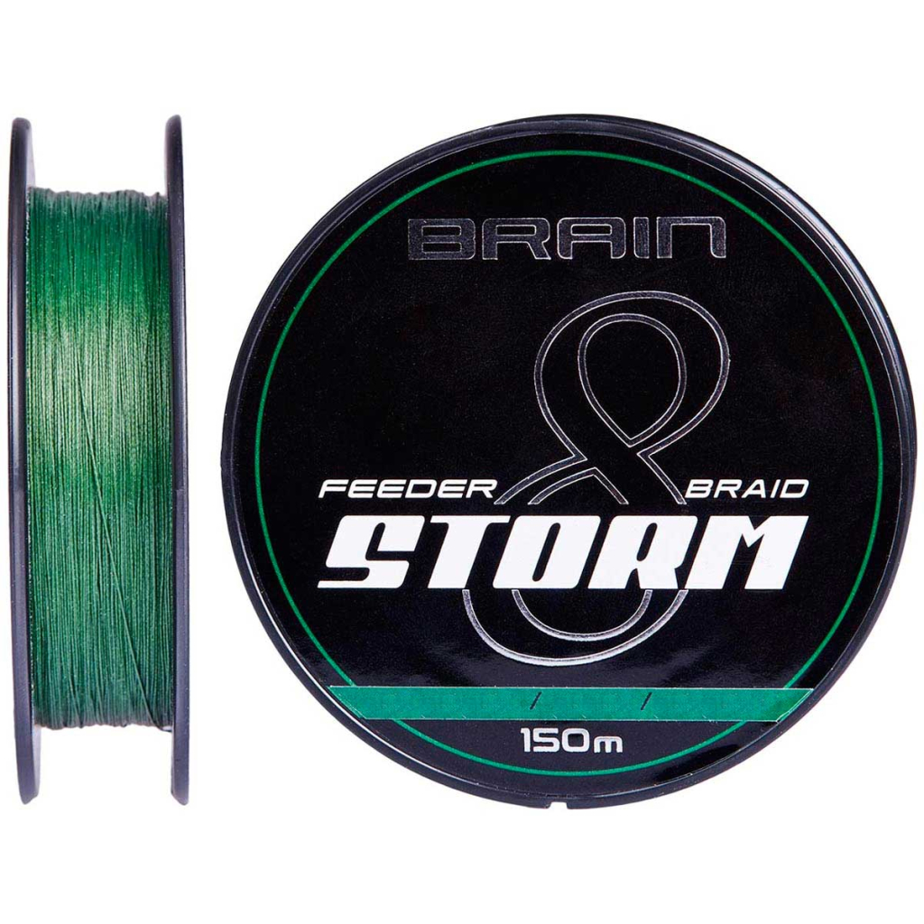 Шнур Brain Storm 8X 150m 0.18mm 27lb/12.2kg Green (1858.51.74) - зображення 1