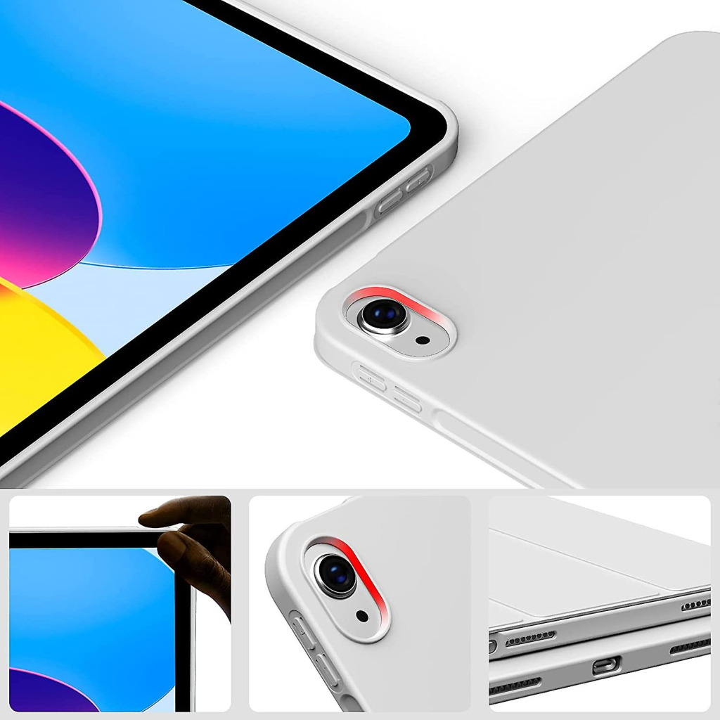 Чохол до планшета BeCover Tri Fold Soft TPU mount Pencil Apple iPad 10.9" 2022 Gray (708461) - зображення 3