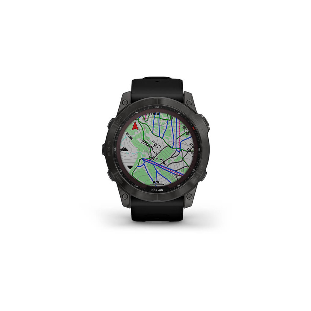 Смарт-годинник Garmin fenix 7X Sapph Sol Carbon Gray DLC Ti w/ Black, GPS (010-02541-11) - зображення 4