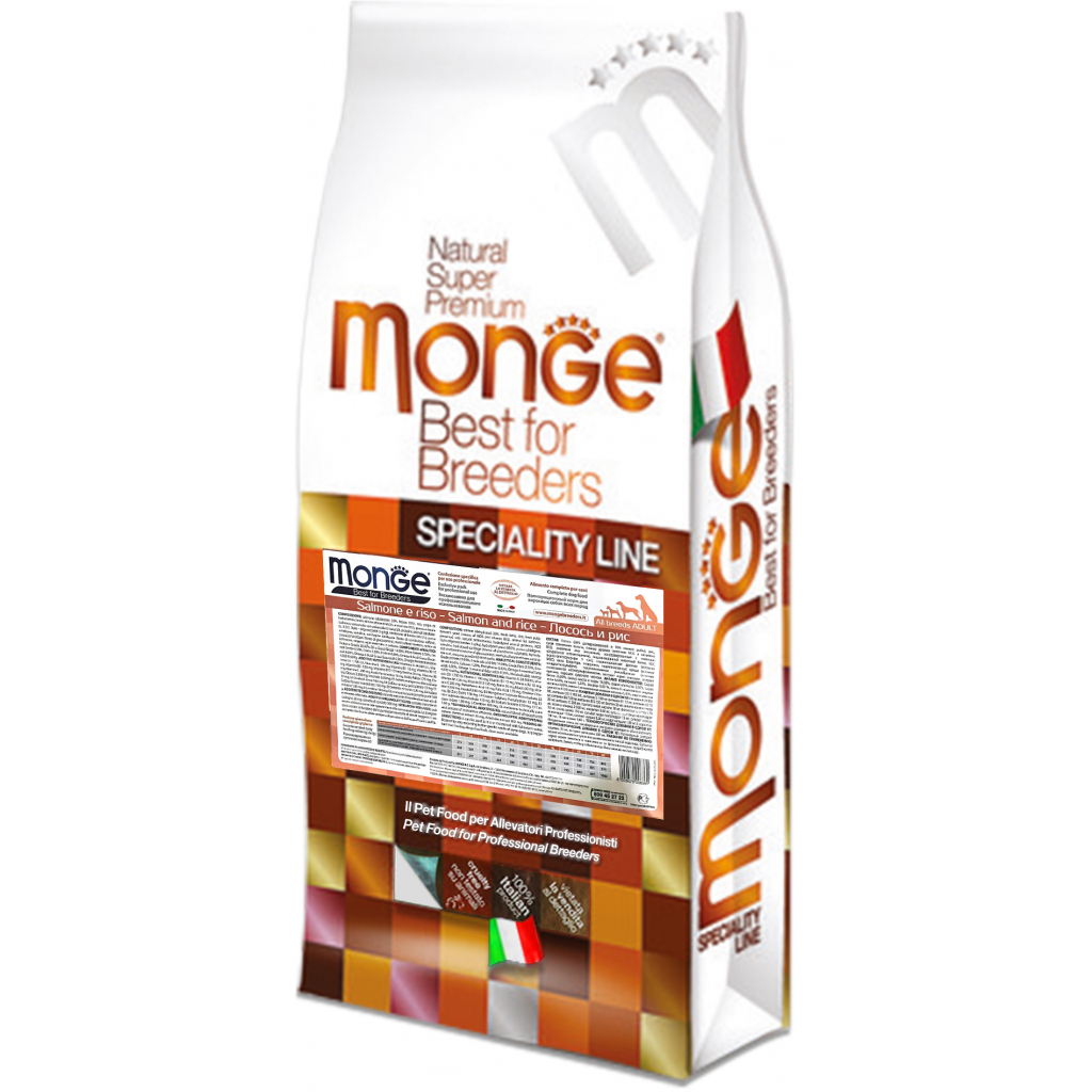 Сухий корм для собак Monge Dog All breeds Adult Light зі смаком риби та рису 15 кг (8009470006361) - зображення 1