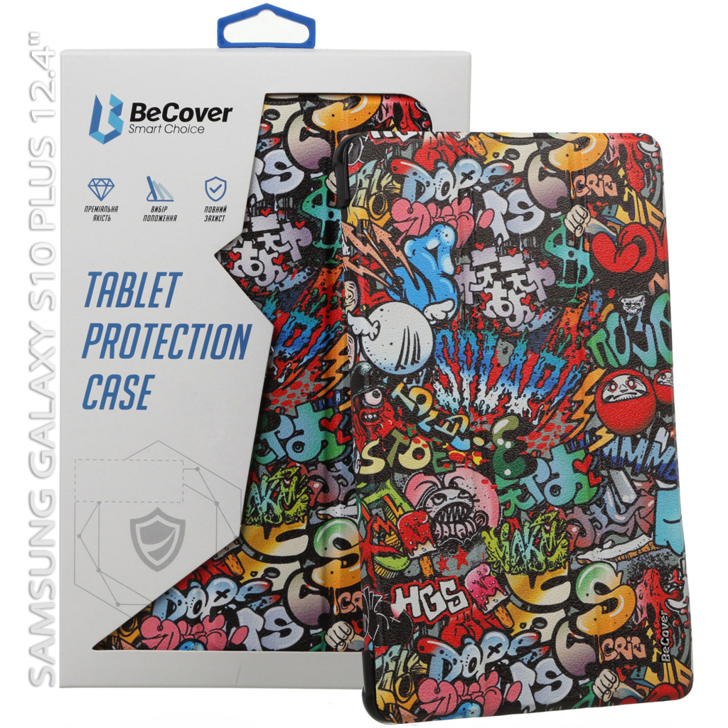 Чохол до планшета BeCover Smart Case Samsung Galaxy Tab S10 Plus (SM-X820/SM-X826) 12.4" Graffiti (712243) - зображення 7