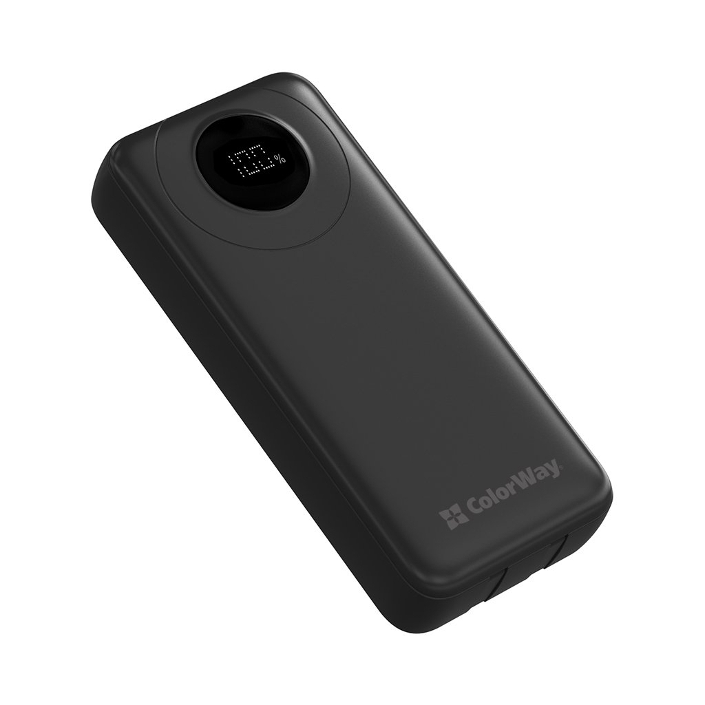 Батарея універсальна ColorWay 20 000 mAh EnergyPlus PD/18W, QC3.0/22.5W, Black (CW-PB200LPB4BK-PDD) - зображення 4