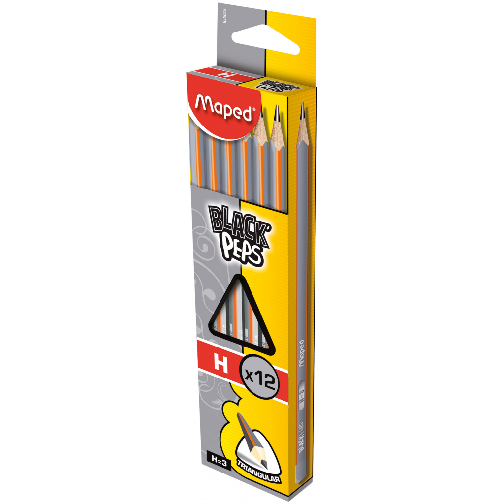 Олівець графітний Maped BLACK PEPS, H, без ластику (MP.850025) - изображение 2