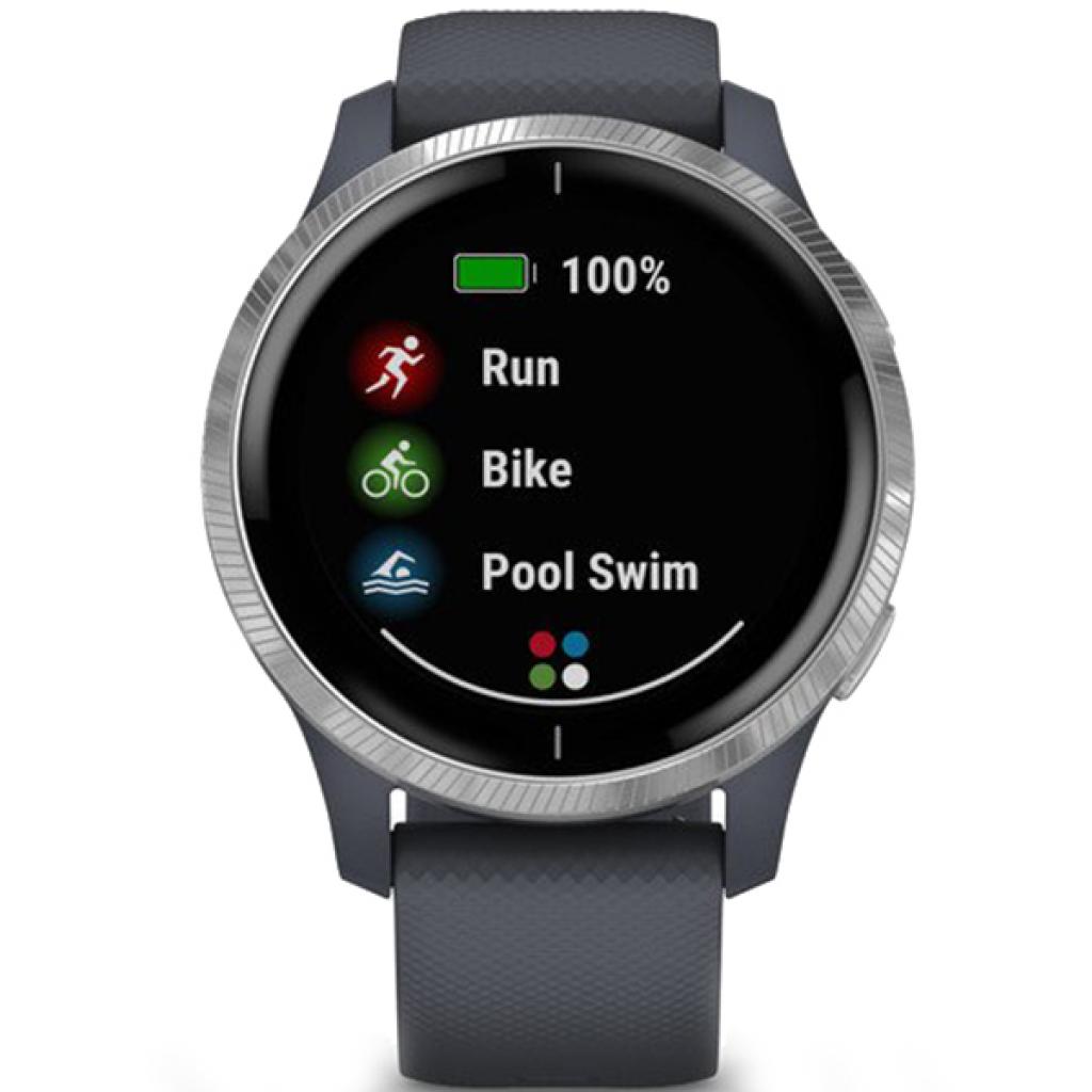 Смарт-годинник Garmin Venu, Blue Granite/Silver (010-02173-03) - зображення 6