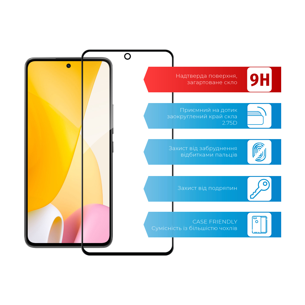 Скло захисне ACCLAB Full Glue Xiaomi 12 Lite (1283126559358) - зображення 3