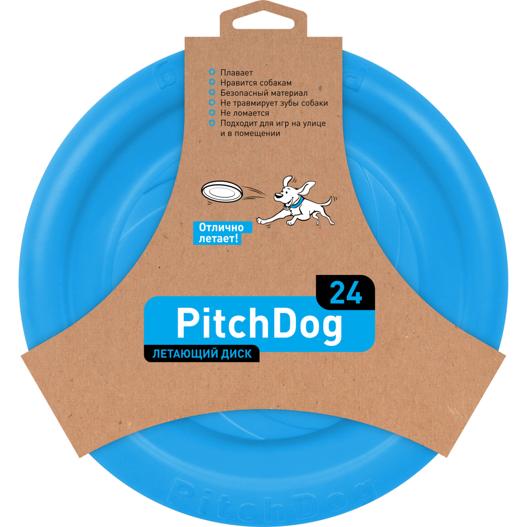 Іграшка для собак Collar PitchDog тарілка для апорту d:24 см блакитна (62472) - изображение 2