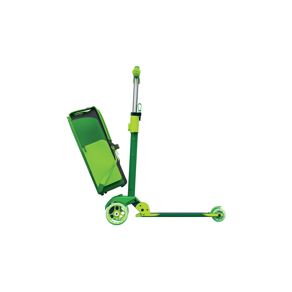 Самокат A-Toys Y Glider To Go XL, з рюкзаком, зелений (100913) - зображення 2