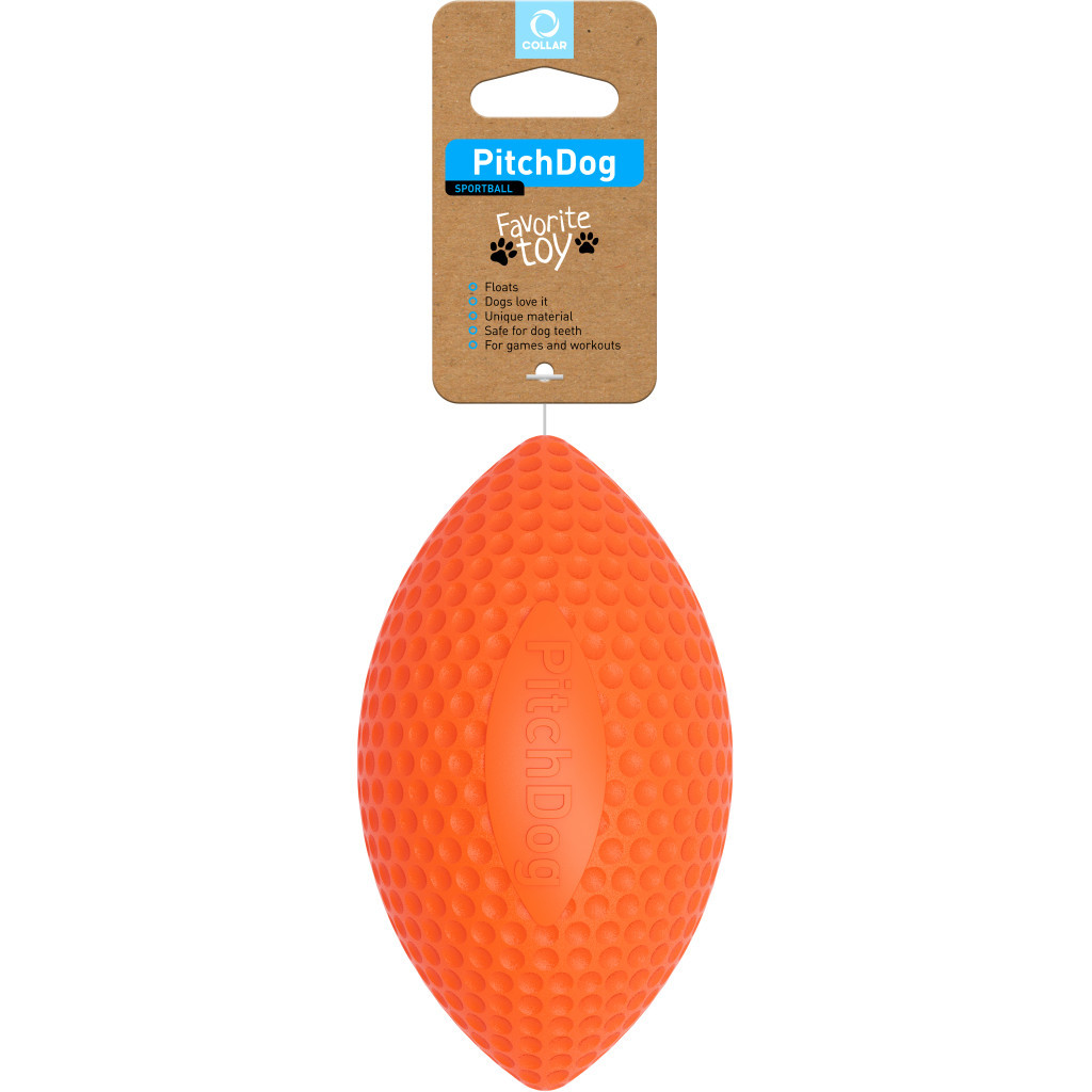 Іграшка для собак Collar PitchDog м'яч для апорту d:9 см помаранчевий (62414) - зображення 1