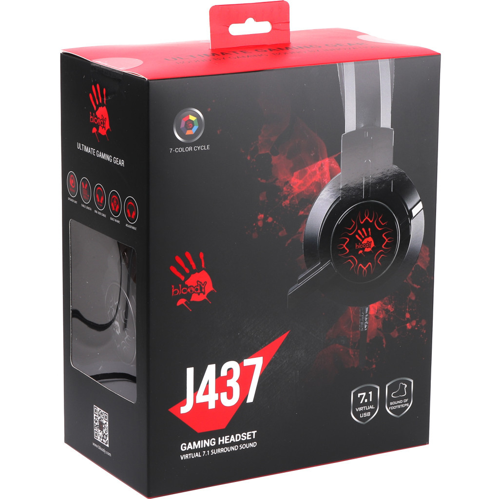 Навушники A4Tech Bloody J437 Black - зображення 4