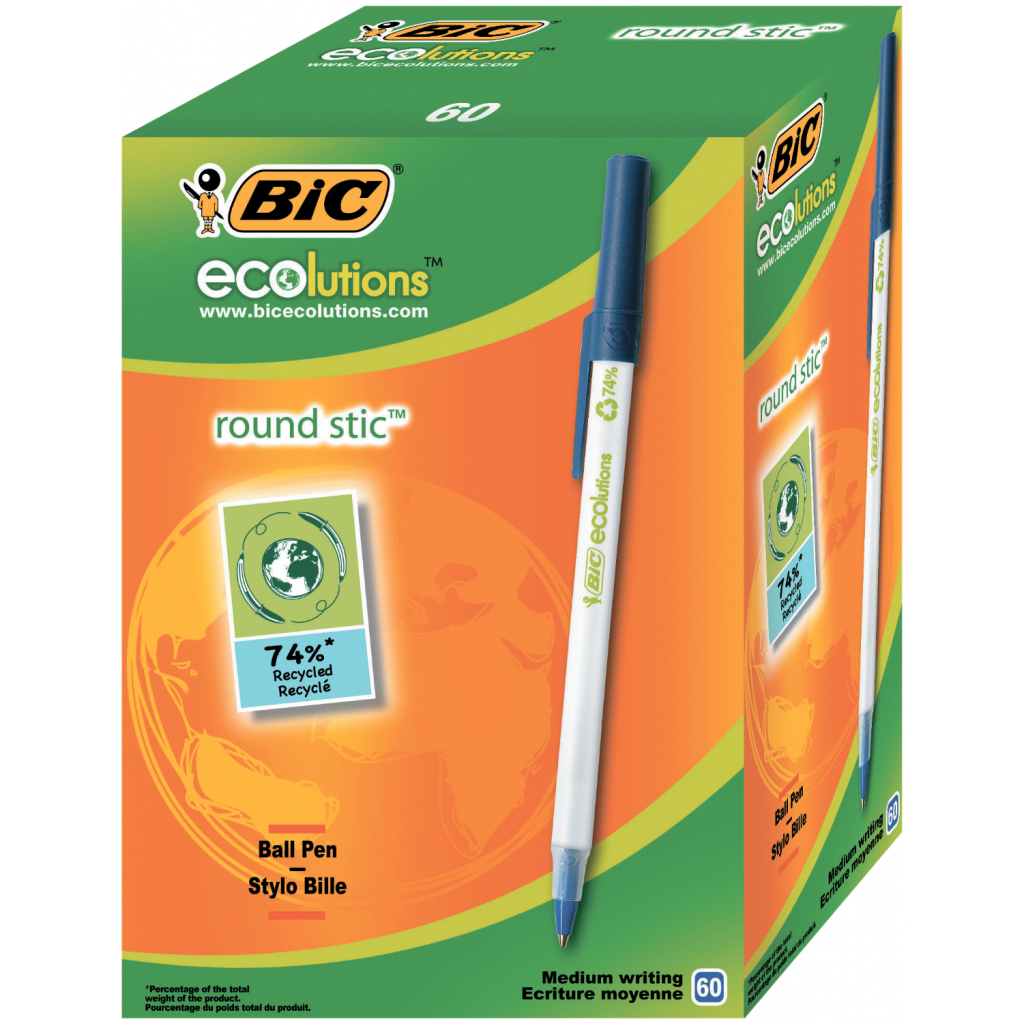 Ручка масляна Bic Round Stic Eco, синя (bc948727) - зображення 2