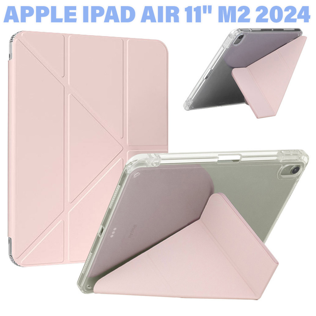 Чохол до планшета BeCover Ultra Slim Origami Transparent Apple iPad Air 11" M2/M3 (2024/2025) Pink (711391) - зображення 7