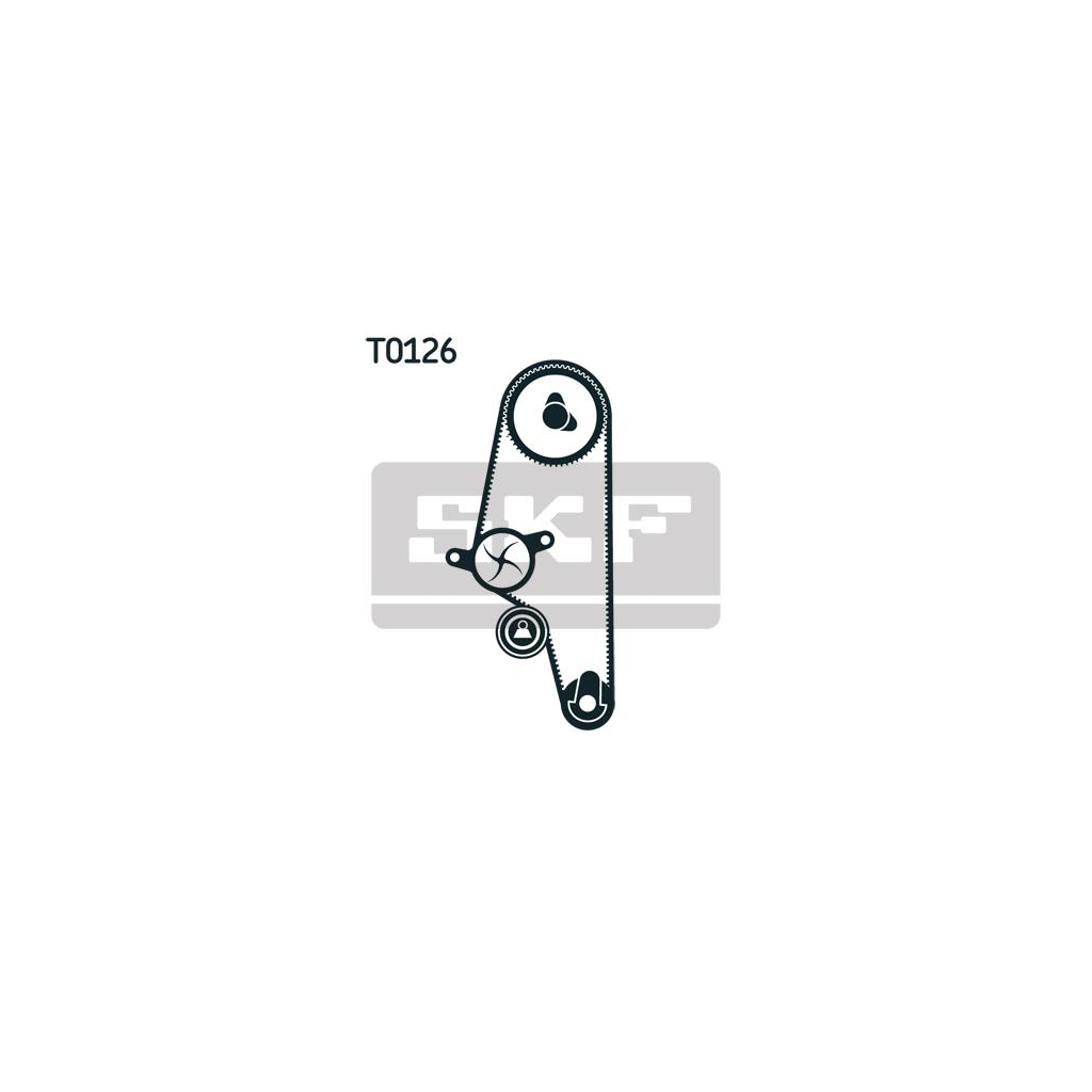 Комплект ременя ГРМ з помпой SKF VKMC 01106-2 - зображення 2